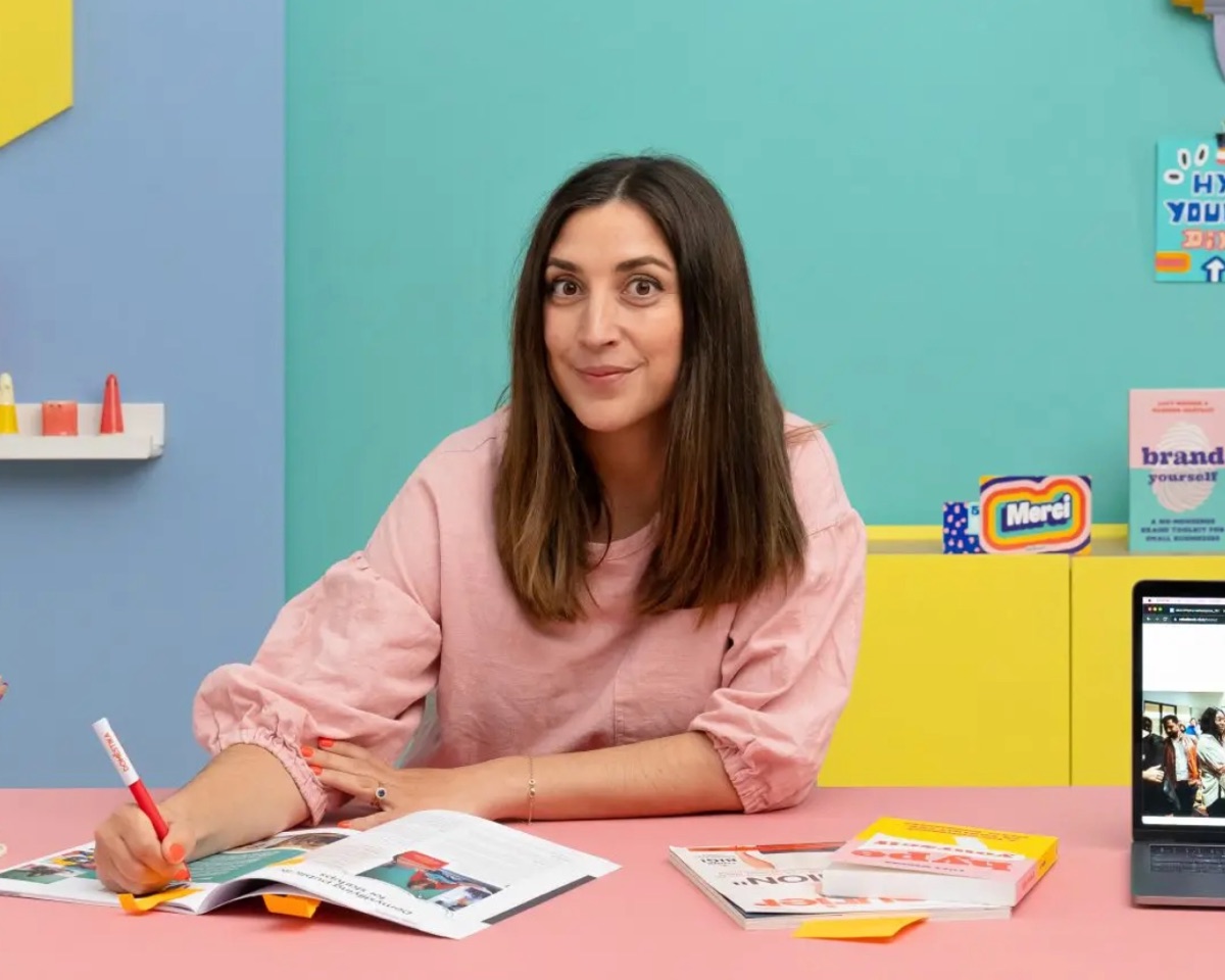 Lucy Werner at her desk